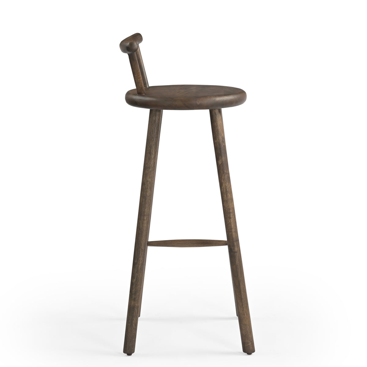 Nook Solid Mango Wood Bar Stool Brown