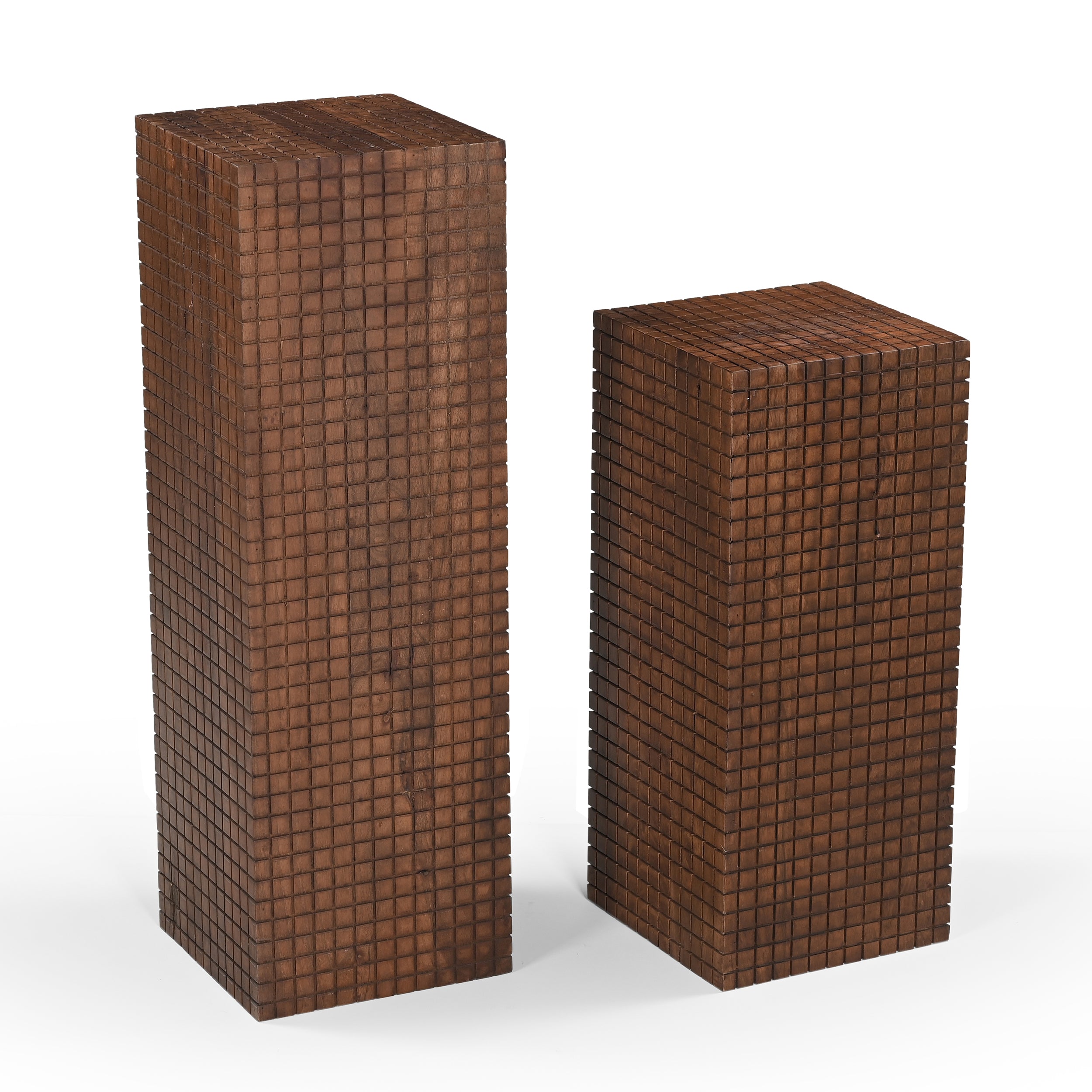 Jiro Solid Acacia Wood Side Table Walnut (2 Sizes)