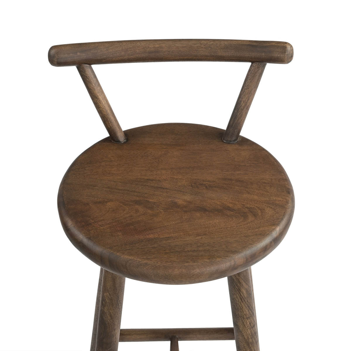 Nook Solid Mango Wood Bar Stool Brown