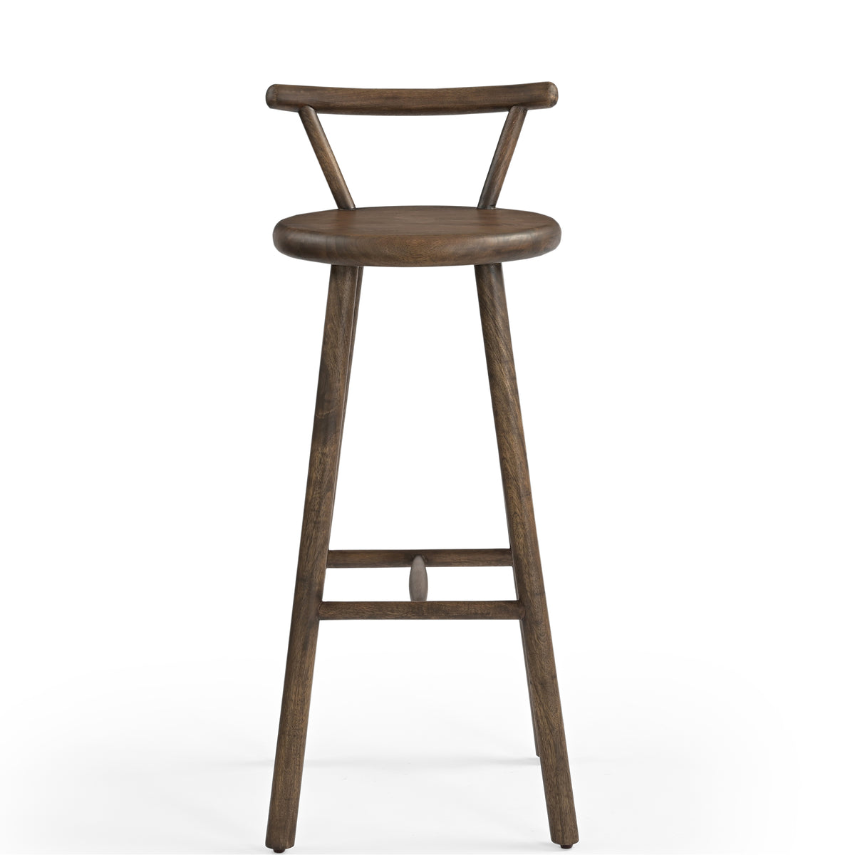 Nook Solid Mango Wood Bar Stool Brown