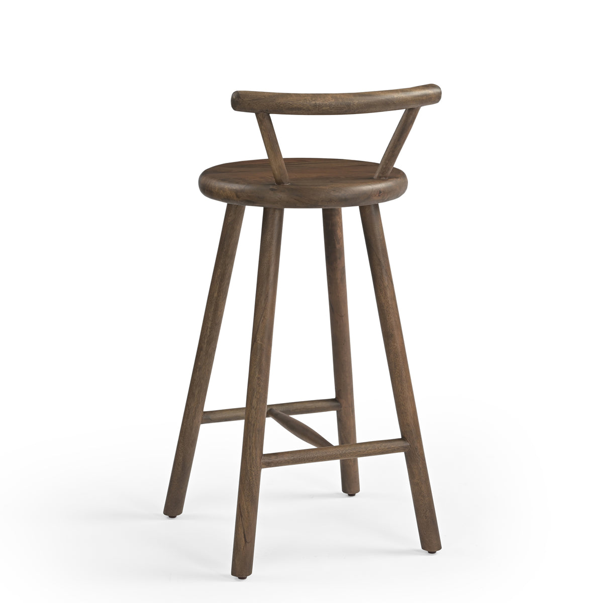 Nook Solid Mango Wood Kitchen Stool Brown