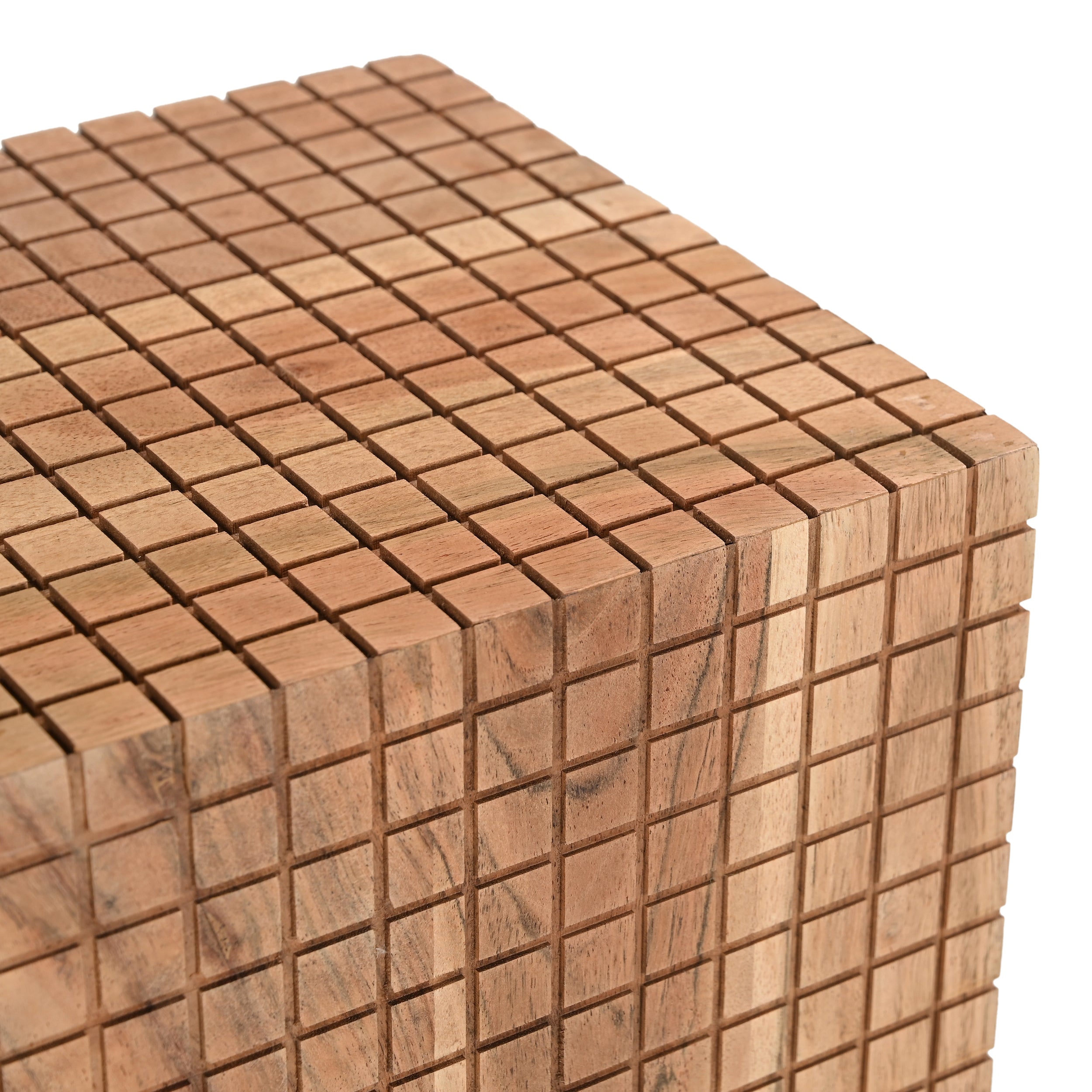 Jiro Solid Acacia Wood Side Table Natural (2 Sizes)