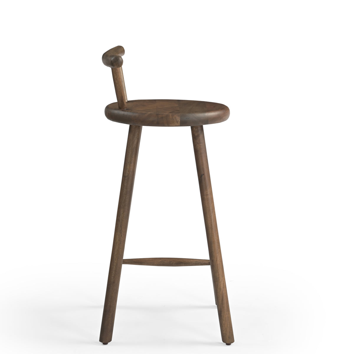 Nook Solid Mango Wood Kitchen Stool Brown