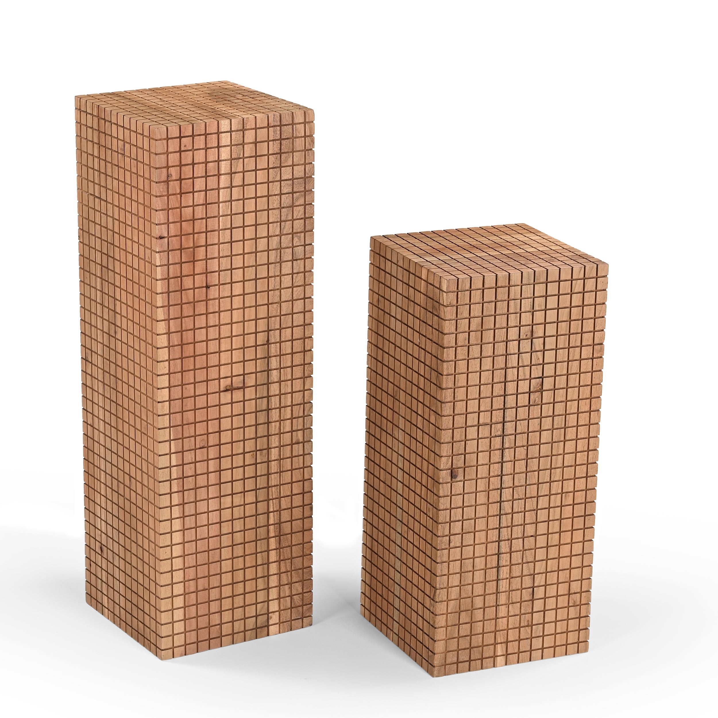 Jiro Solid Acacia Wood Side Table Natural (2 Sizes)