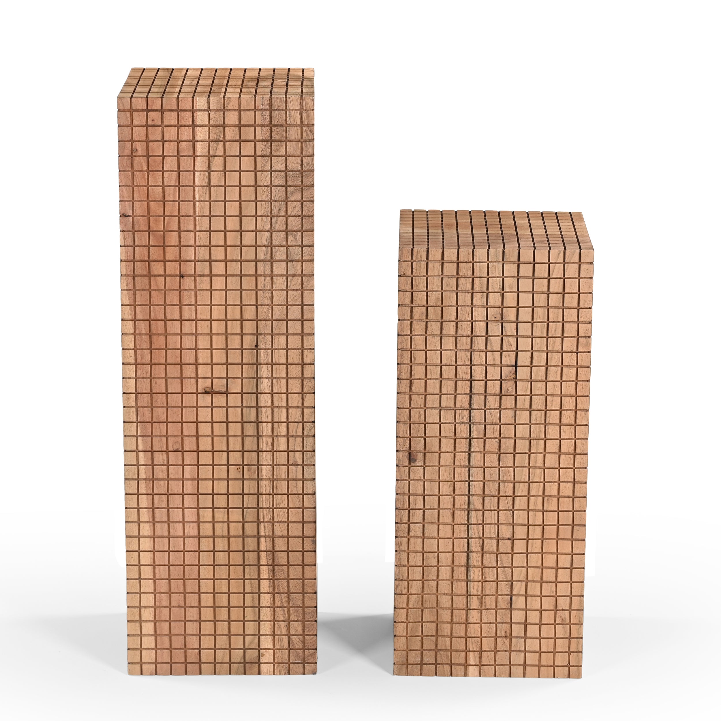 Jiro Solid Acacia Wood Side Table Natural (2 Sizes)