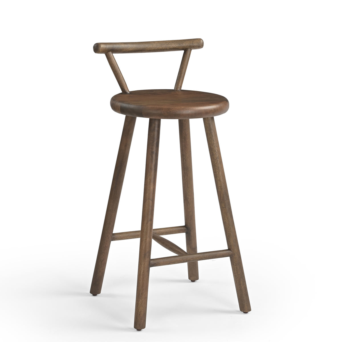 Nook Solid Mango Wood Kitchen Stool Brown