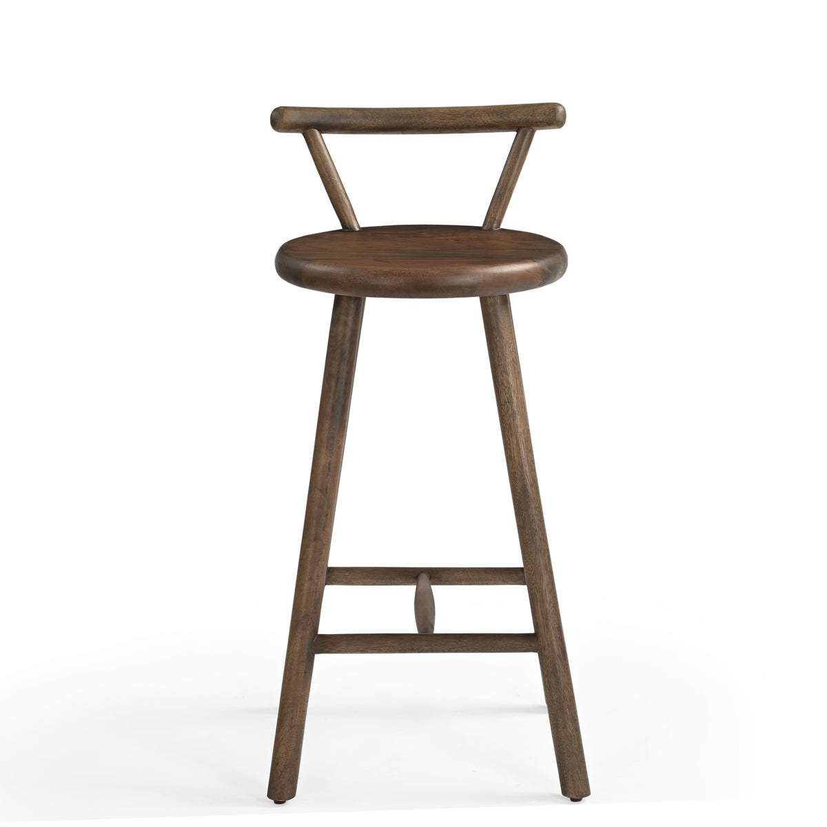 Nook Solid Mango Wood Bar Stool Brown
