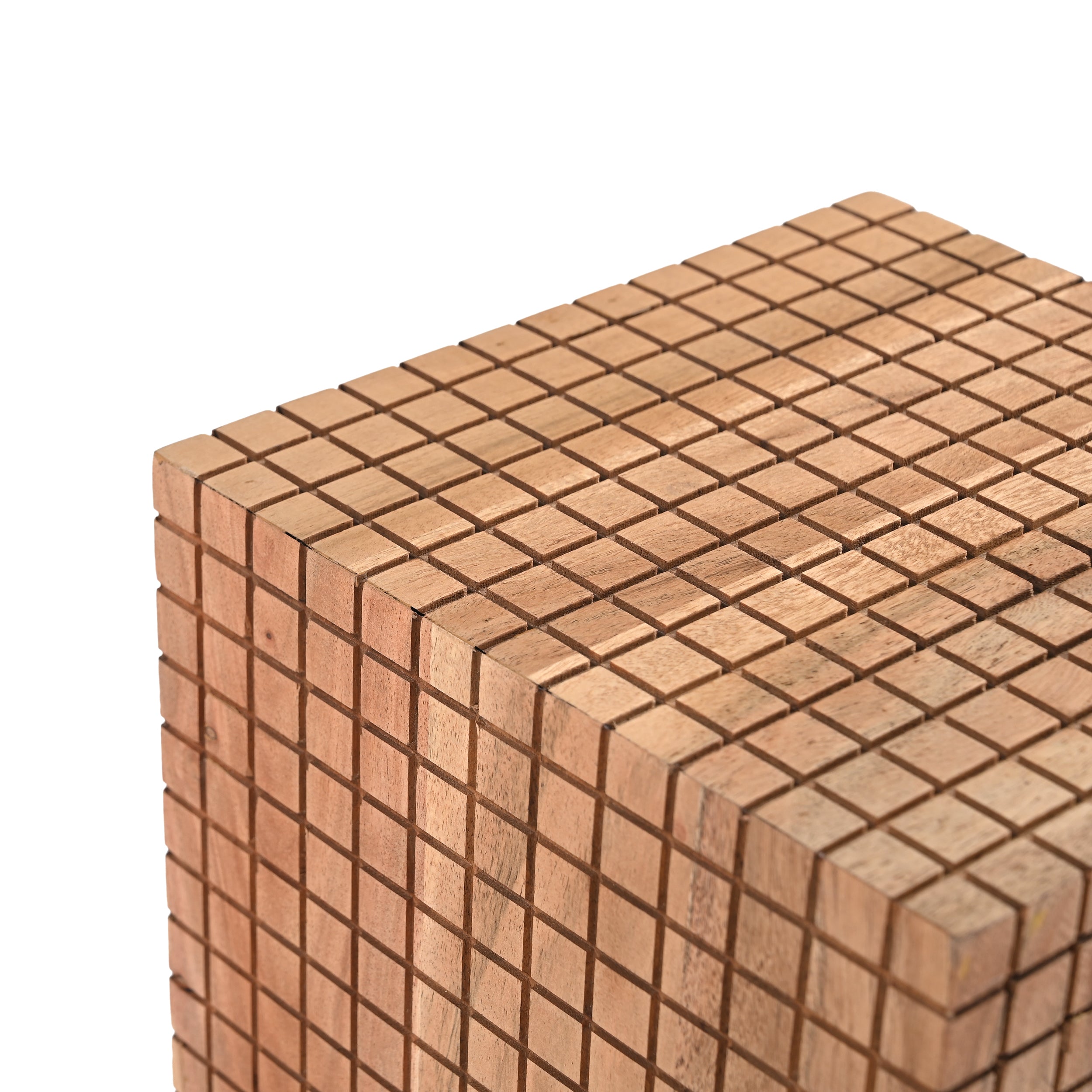 Jiro Solid Acacia Wood Side Table Natural (2 Sizes)