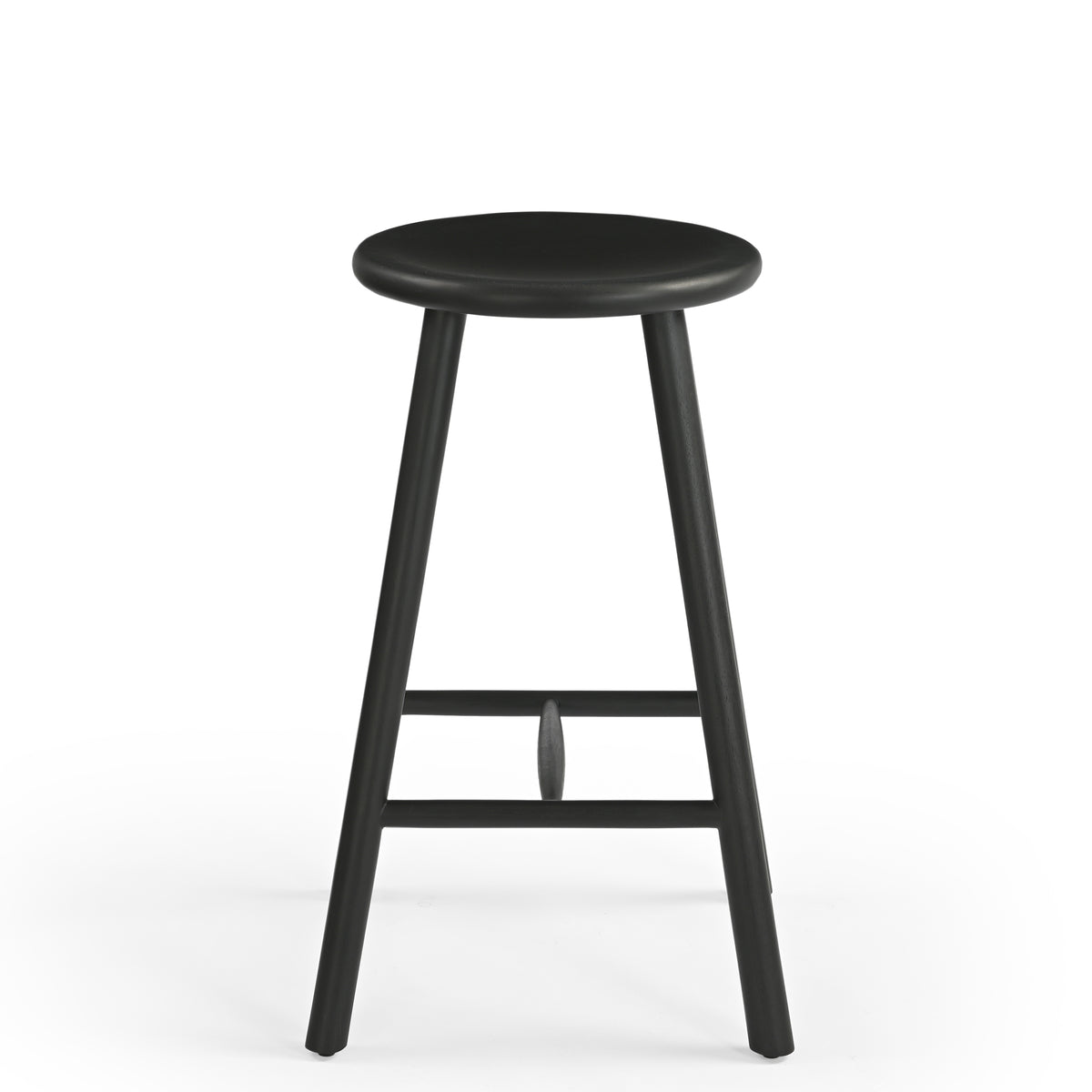 Orlo Solid Mango Wood Kitchen Stool Black