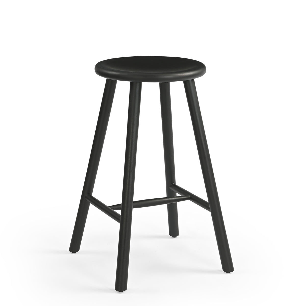 Orlo Solid Mango Wood Kitchen Stool Black