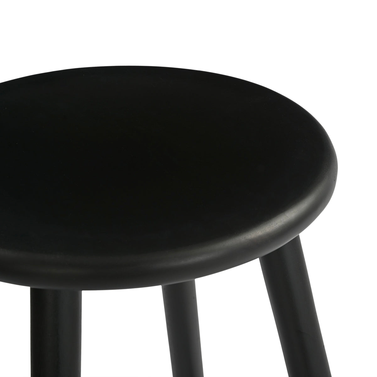Orlo Solid Mango Wood Kitchen Stool Black