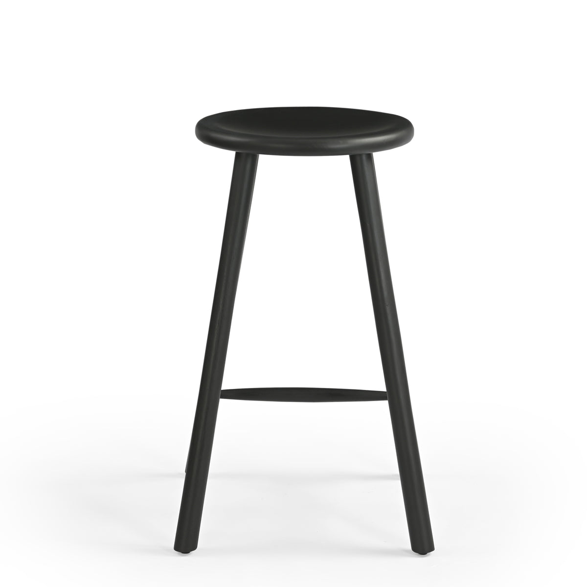 Orlo Solid Mango Wood Kitchen Stool Black