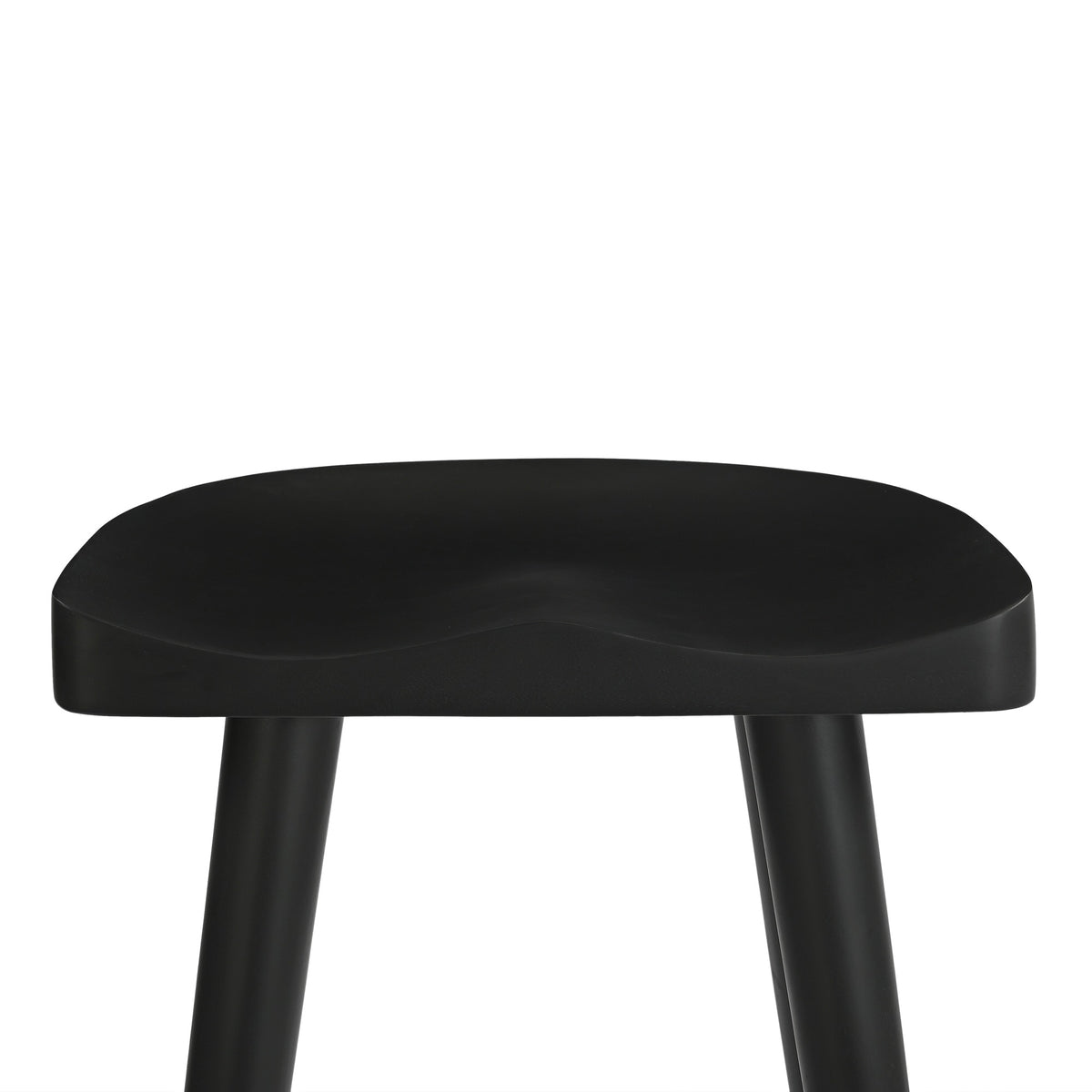 Selma Solid Mango Wood Kitchen Stool Black