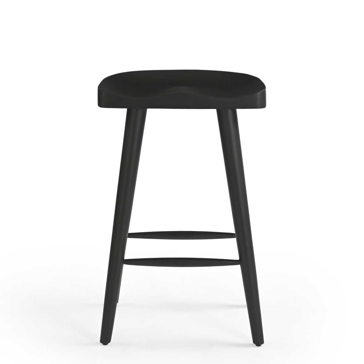 Selma Solid Mango Wood Kitchen Stool Black