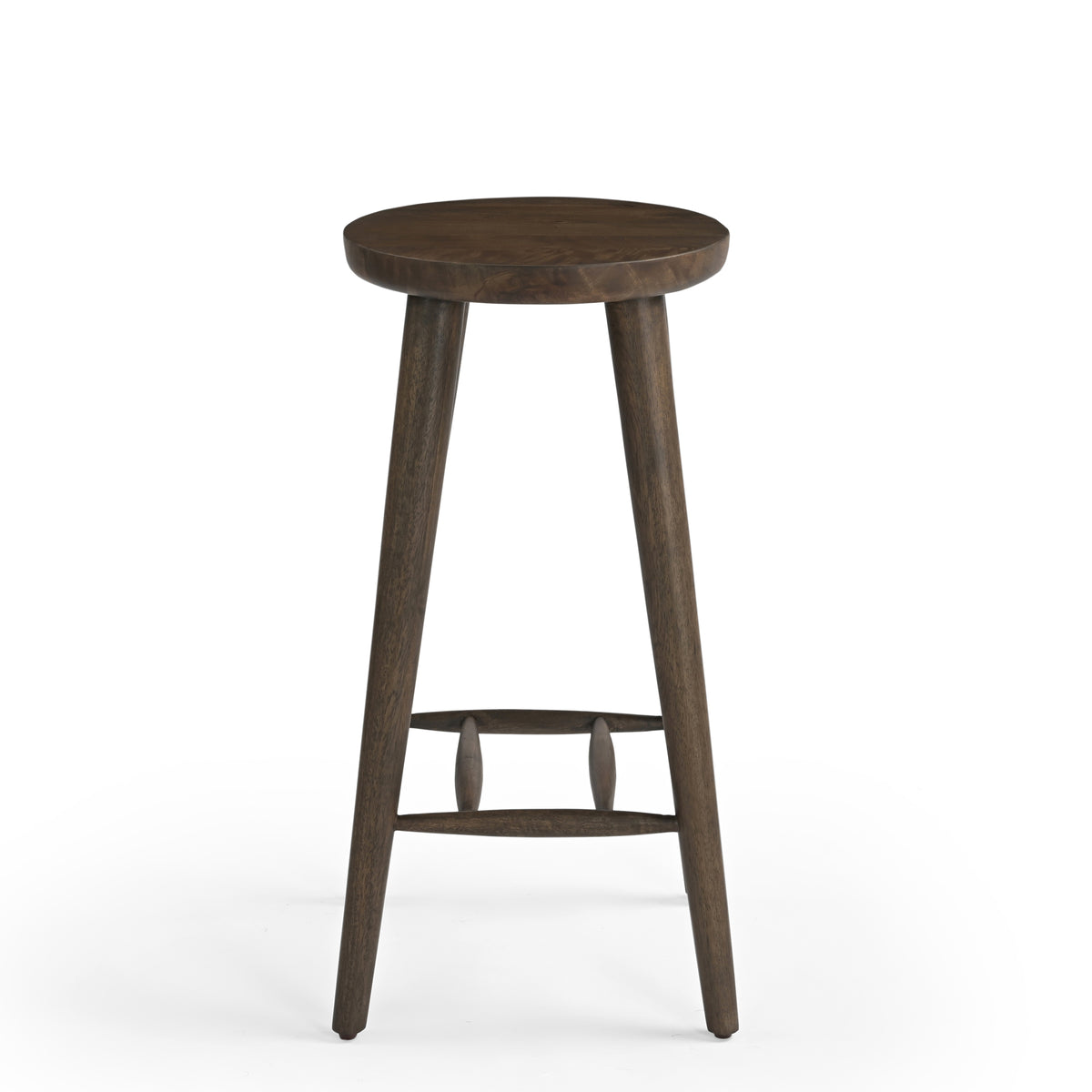 Orin Solid Mango Wood Kitchen Stool Walnut
