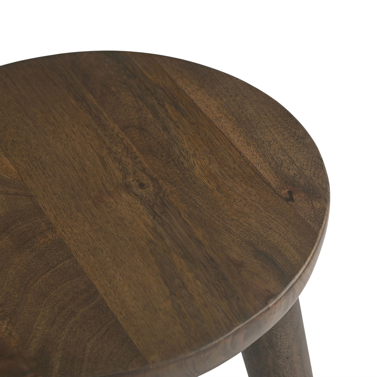 Orin Solid Mango Wood Kitchen Stool Walnut