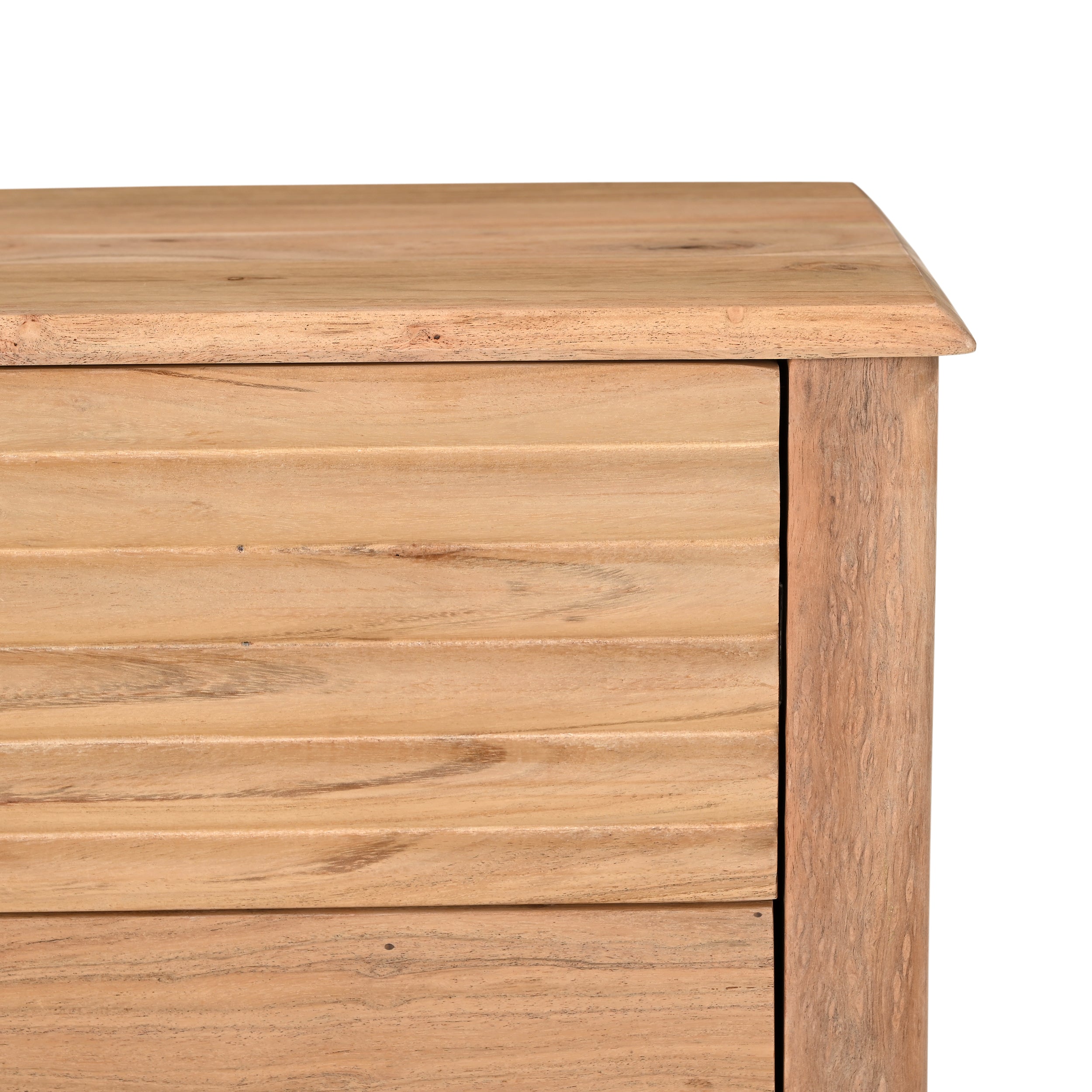 Kiso Solid Acacia Wood Bedside Table