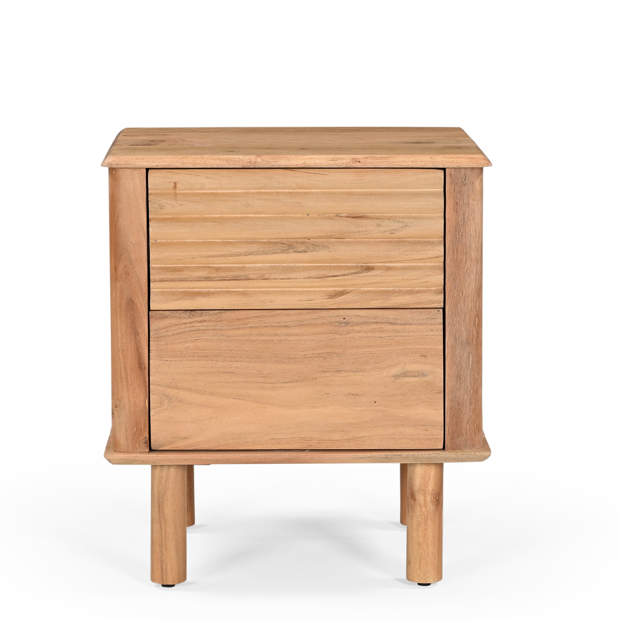 Kiso Solid Acacia Wood Bedside Table
