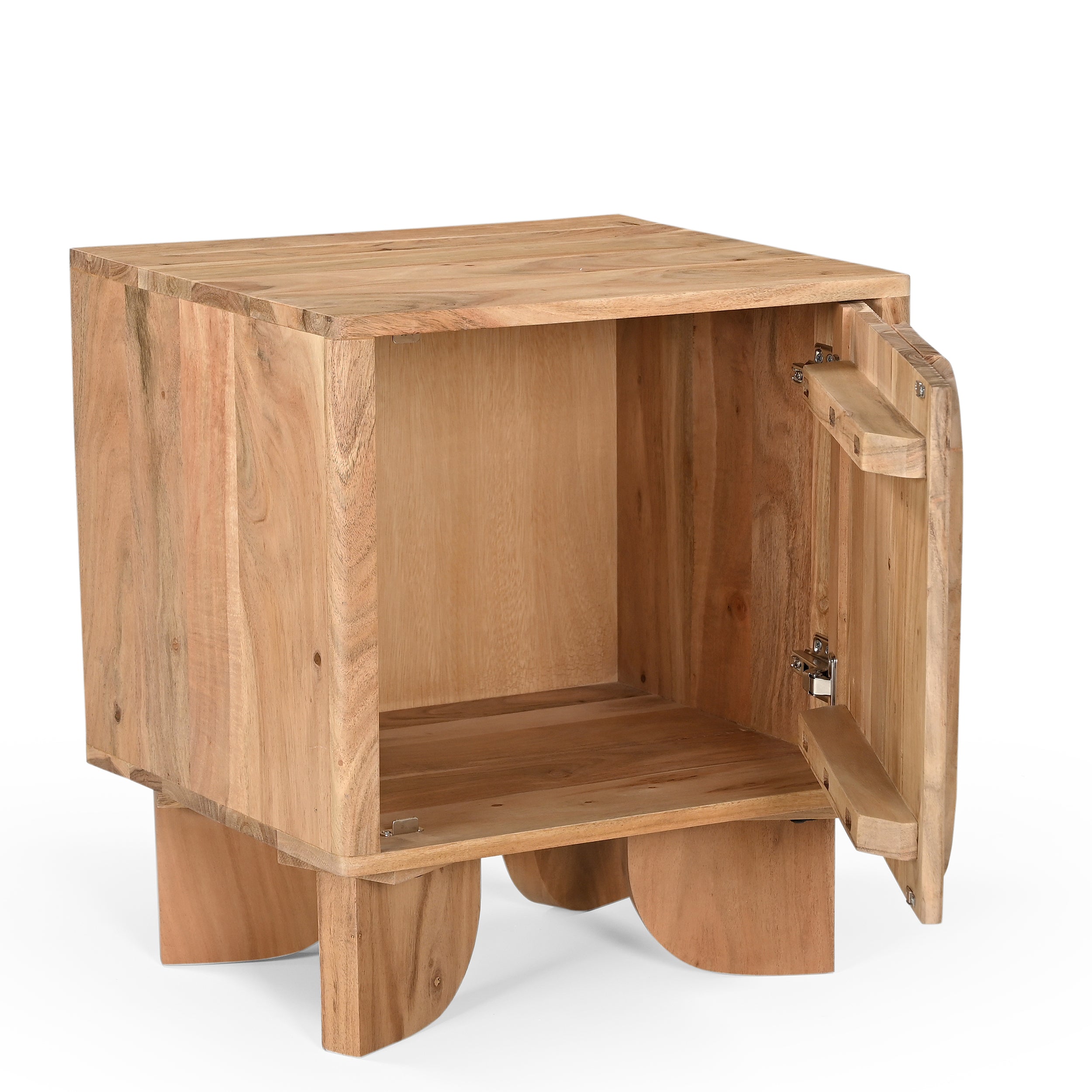 Akira Solid Acacia Wood Bedside Table