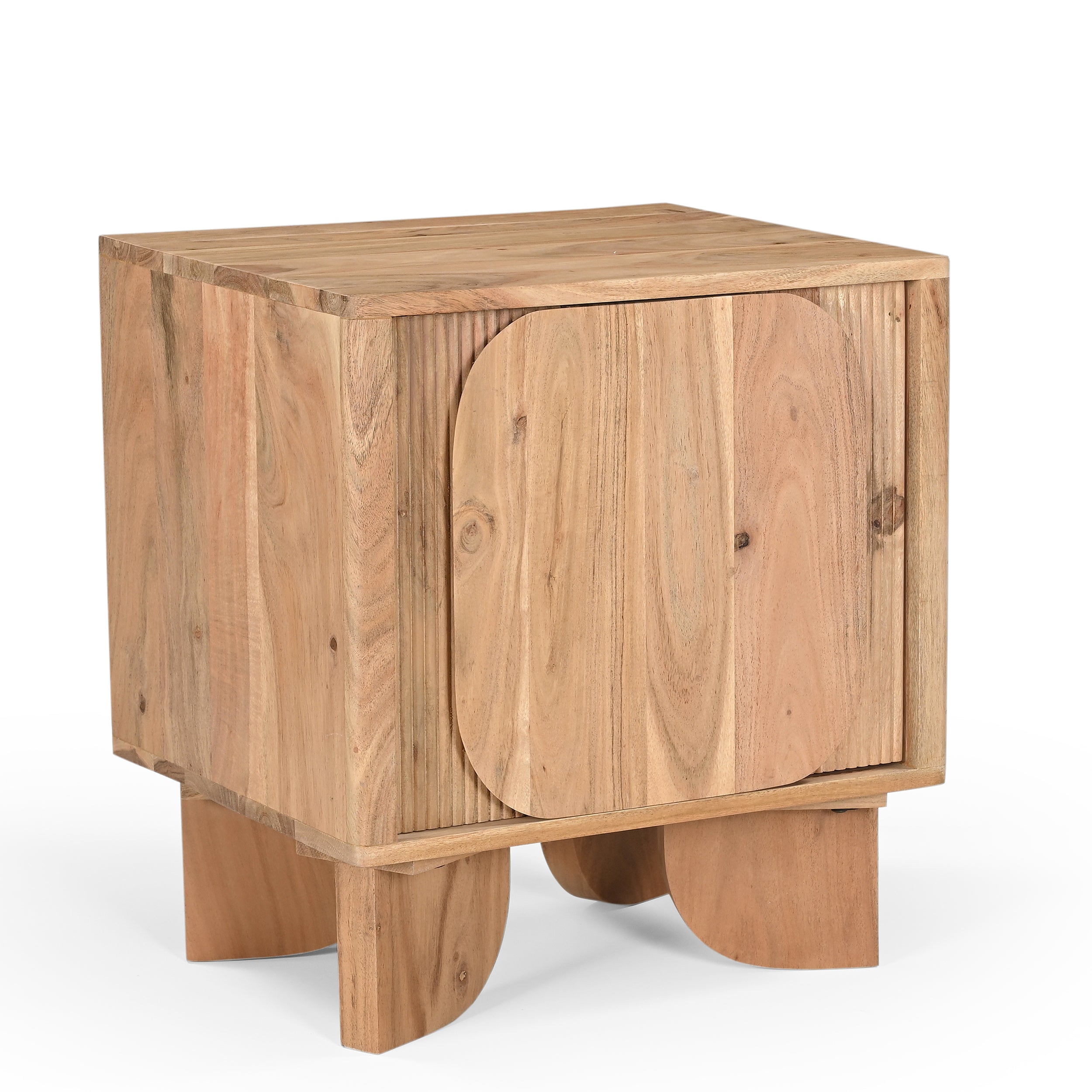 Akira Solid Acacia Wood Bedside Table