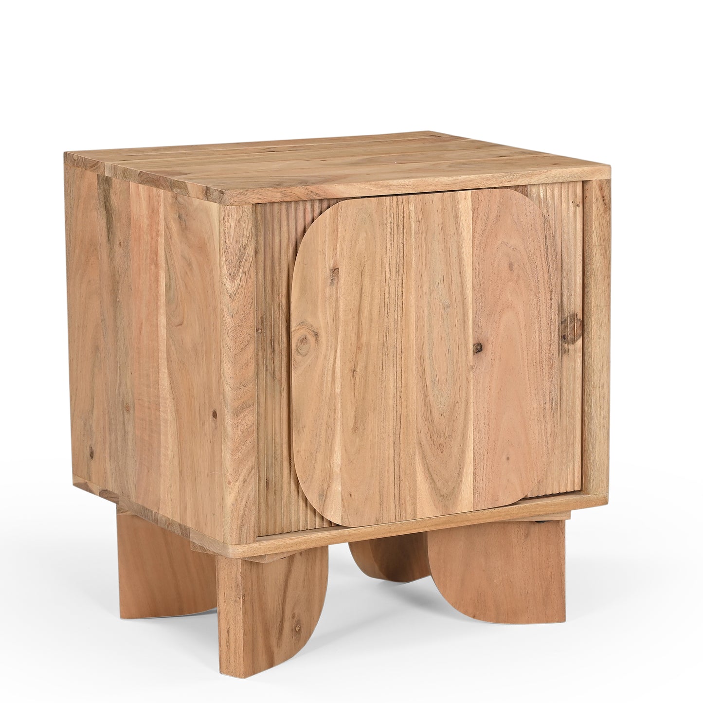 Akira Solid Acacia Wood Bedside Table