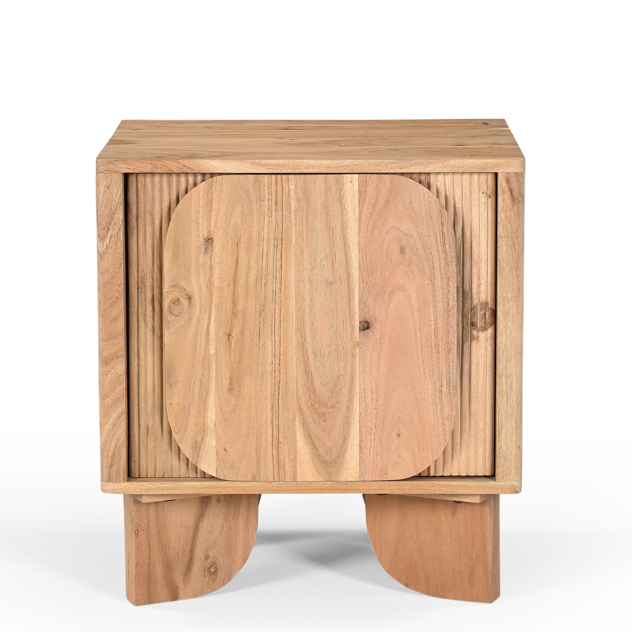 Akira Solid Acacia Wood Bedside Table