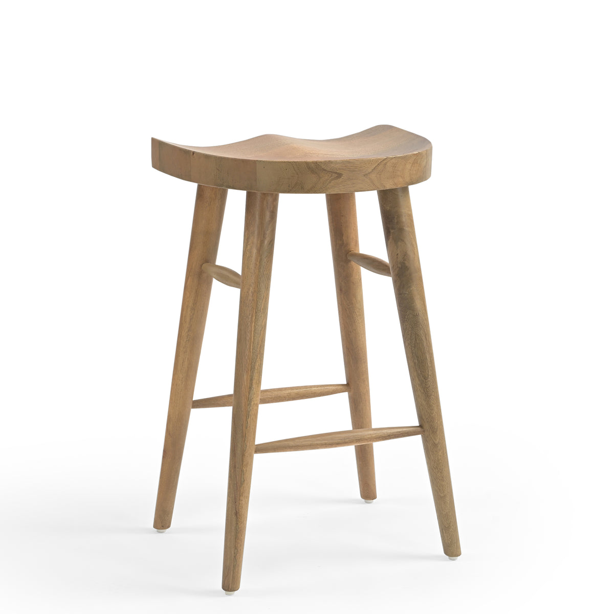 Selma Solid Mango Wood Kitchen Stool Natural