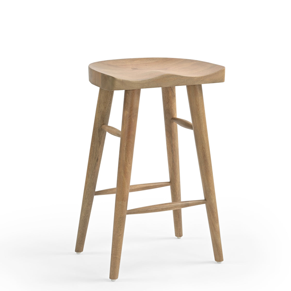 Selma Solid Mango Wood Kitchen Stool Natural