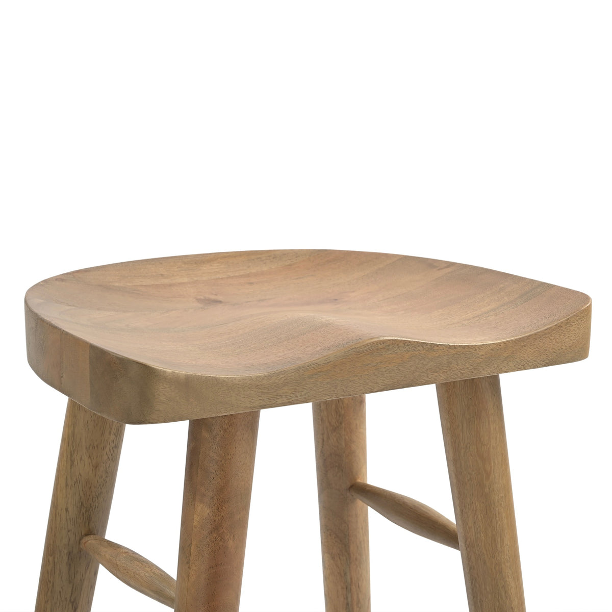 Selma Solid Mango Wood Kitchen Stool Natural