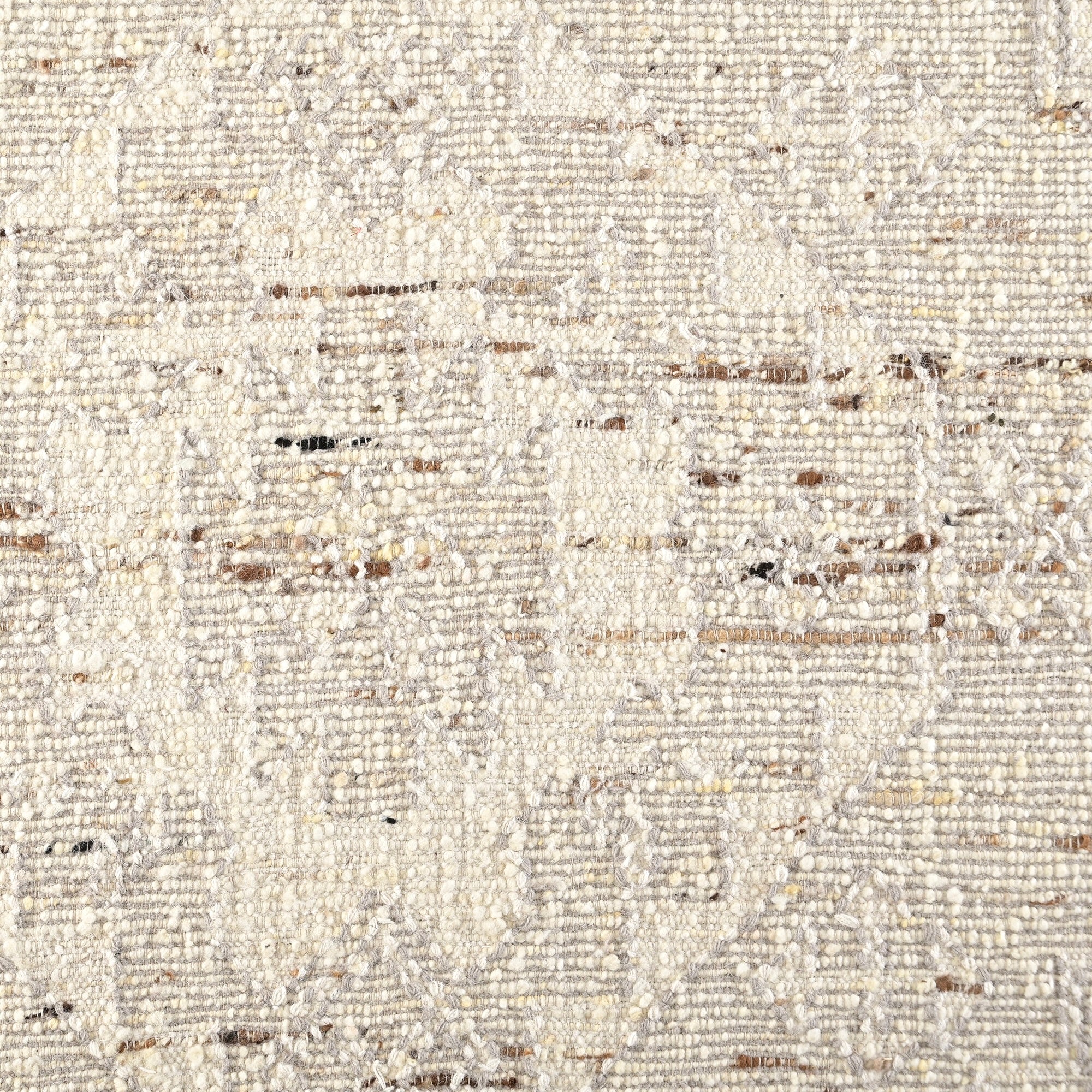 Layard Handwoven Flat Weave Punja Kelim New Zealand Wool Rug in Taupe & Ivory (2 Sizes)