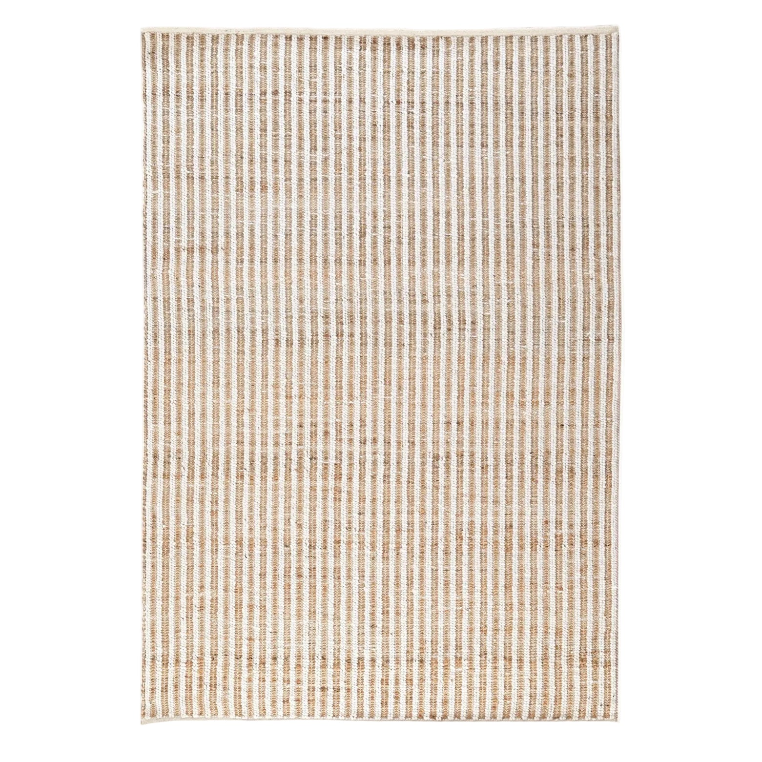 Brinvel Handwoven Flat Weave Jute & Wool Rug in Ivory (2 Sizes)