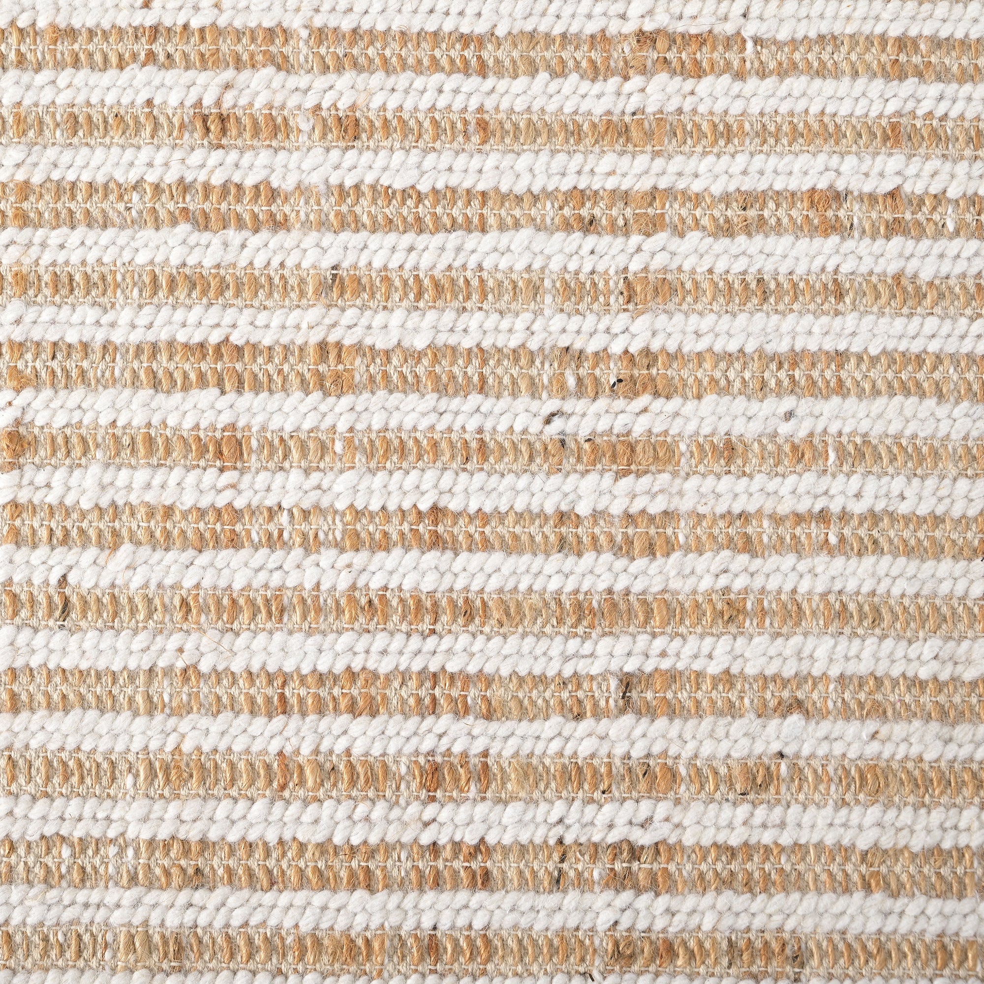 Brinvel Handwoven Flat Weave Jute & Wool Rug in Ivory (2 Sizes)