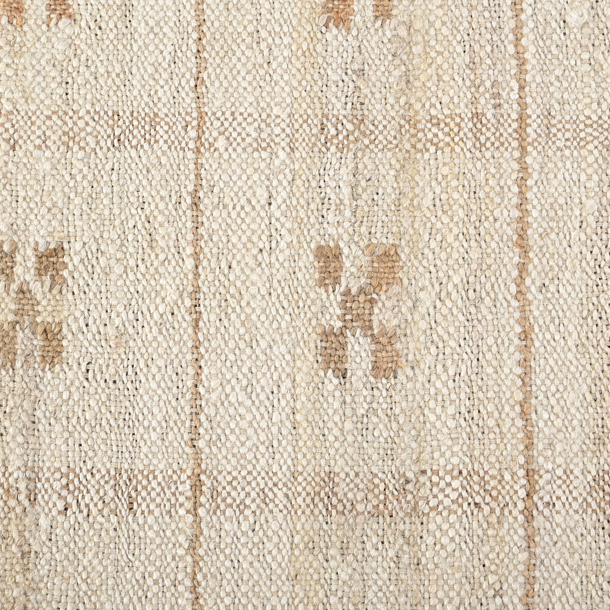Eithan Handwoven Flat Weave Punja Kelim Jute Rug in Ivory & Natural (2 Sizes)