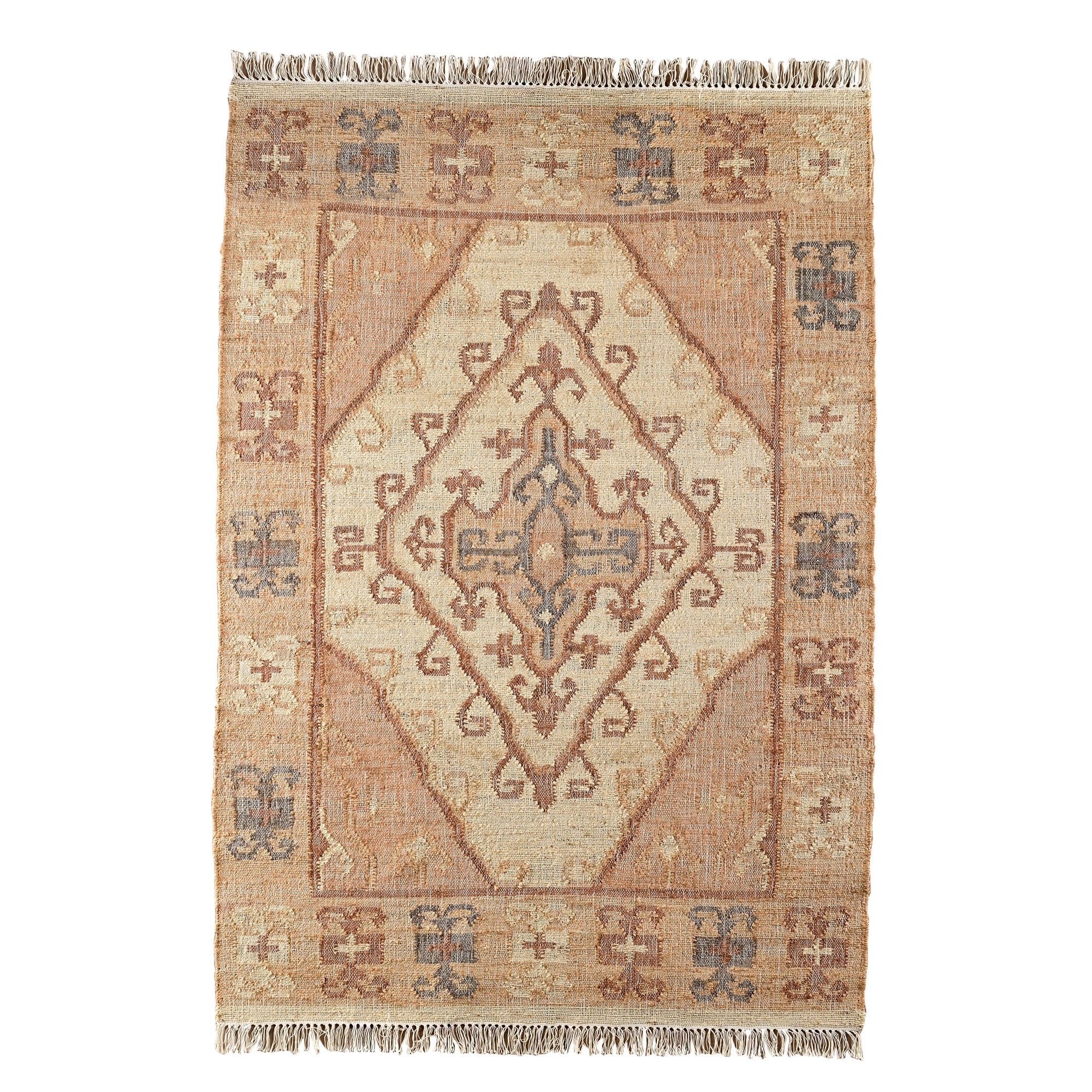 Antepenko Handwoven Flat Weave Punja Kelim Jute Rug in Terra & Brown (2 Sizes)