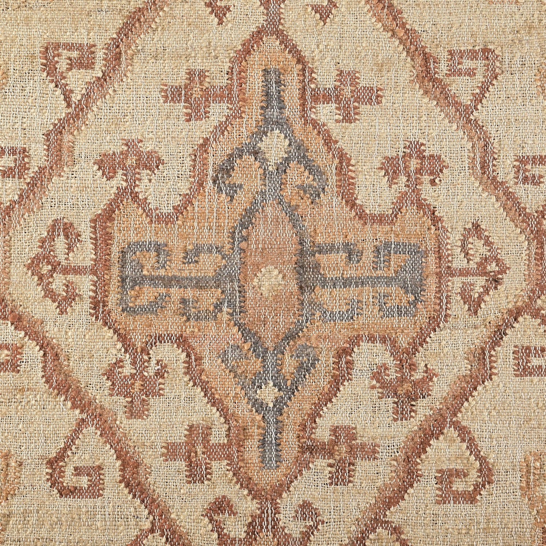 Antepenko Handwoven Flat Weave Punja Kelim Jute Rug in Terra & Brown (2 Sizes)