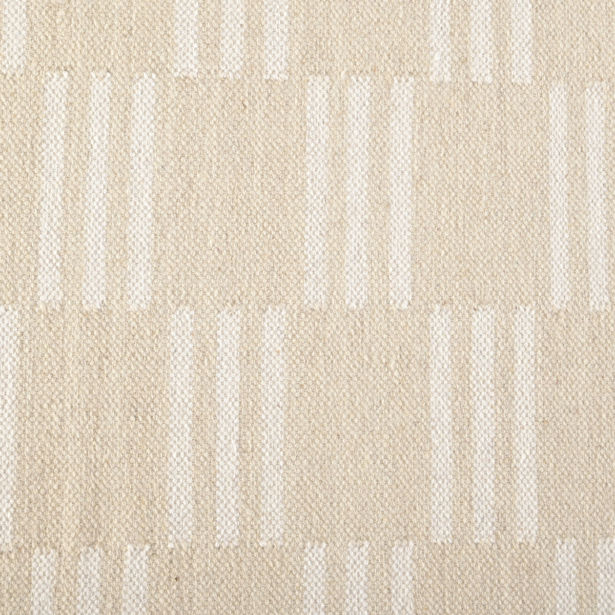 Cheremshan Handwoven Flat Weave Wool Rug in Ivory (2 Sizes)
