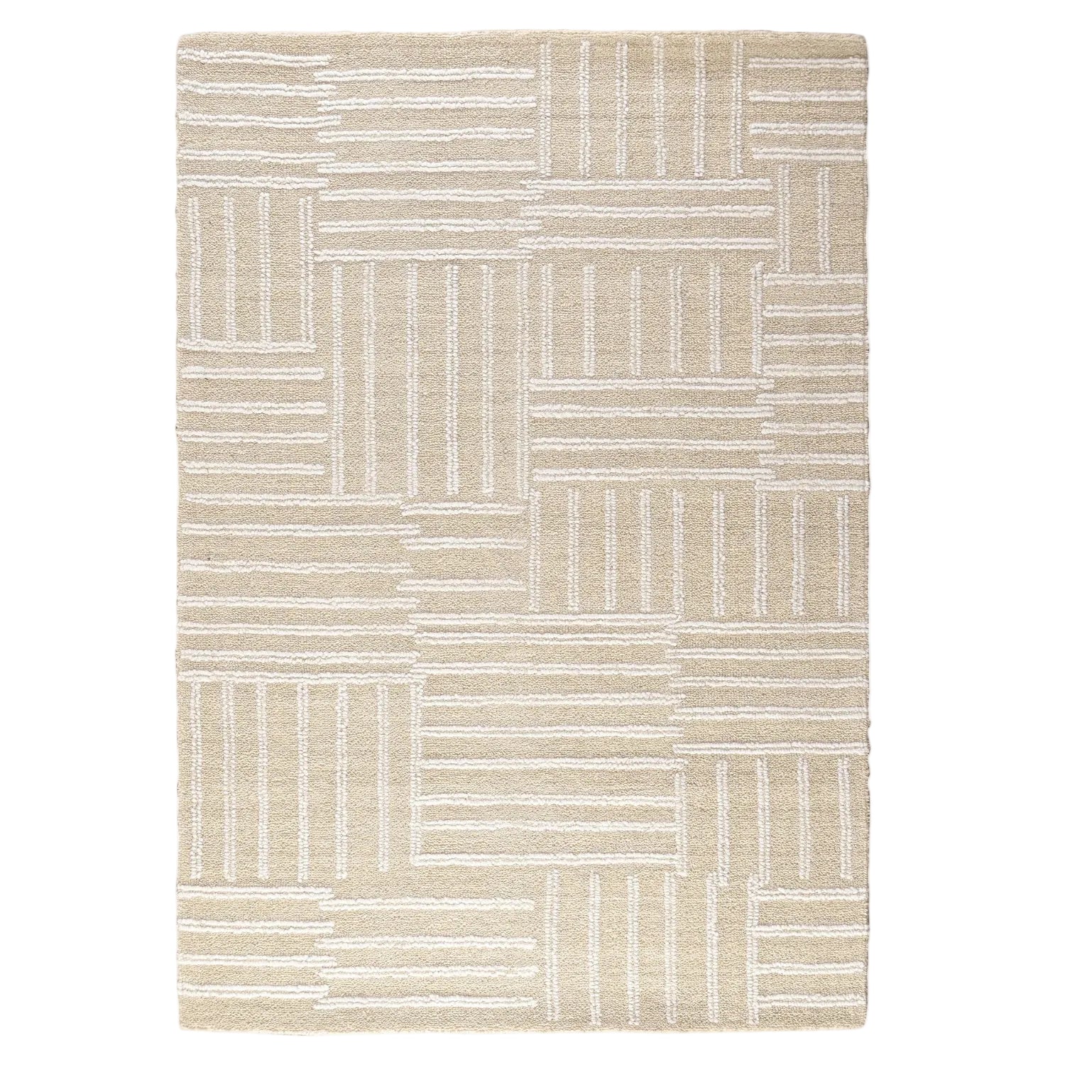 Kubusi Hand Tufted Wool Rug in Ivory (2 Sizes)