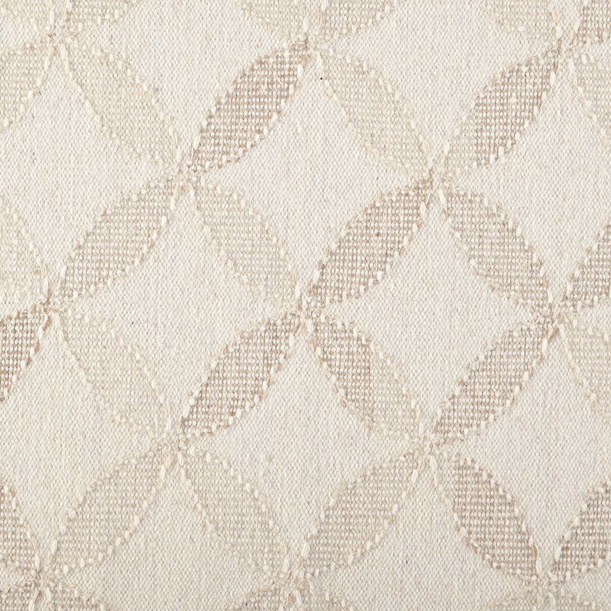 Kincaid Handwoven Flat Weave Wool Rug in Ivory & Beige (2 Sizes)