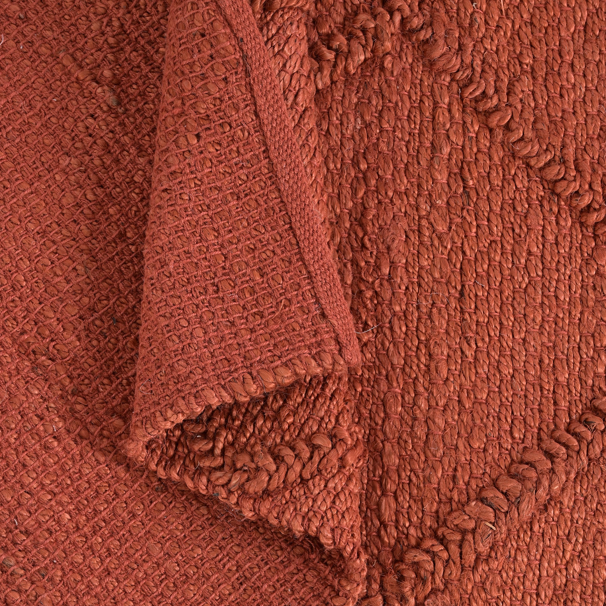 Tidan Handwoven Flat Weave Jute Rug in Rust (2 Sizes)