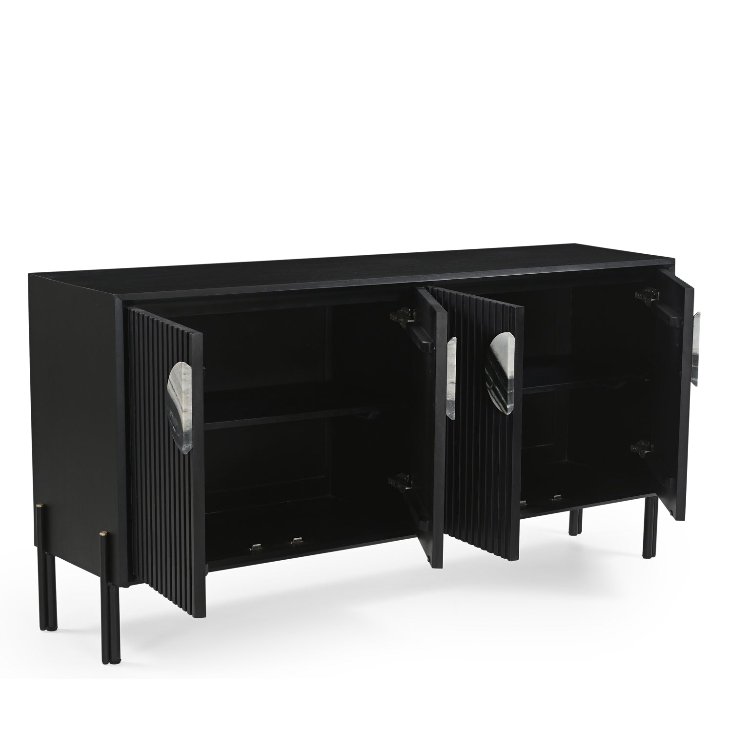 Madison Solid Mango Wood Sideboard Black