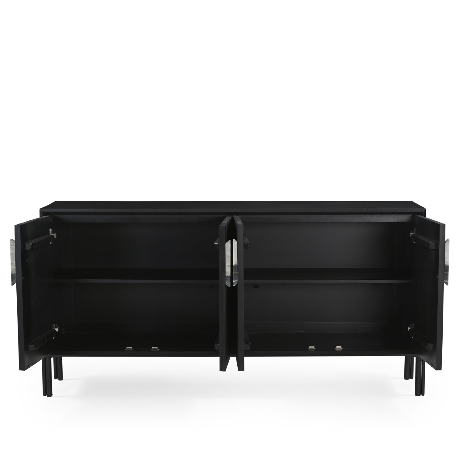 Madison Solid Mango Wood Sideboard Black