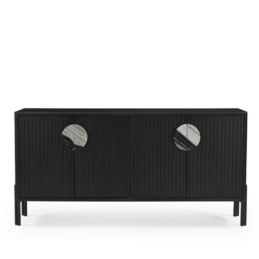 Madison Solid Mango Wood Sideboard Black
