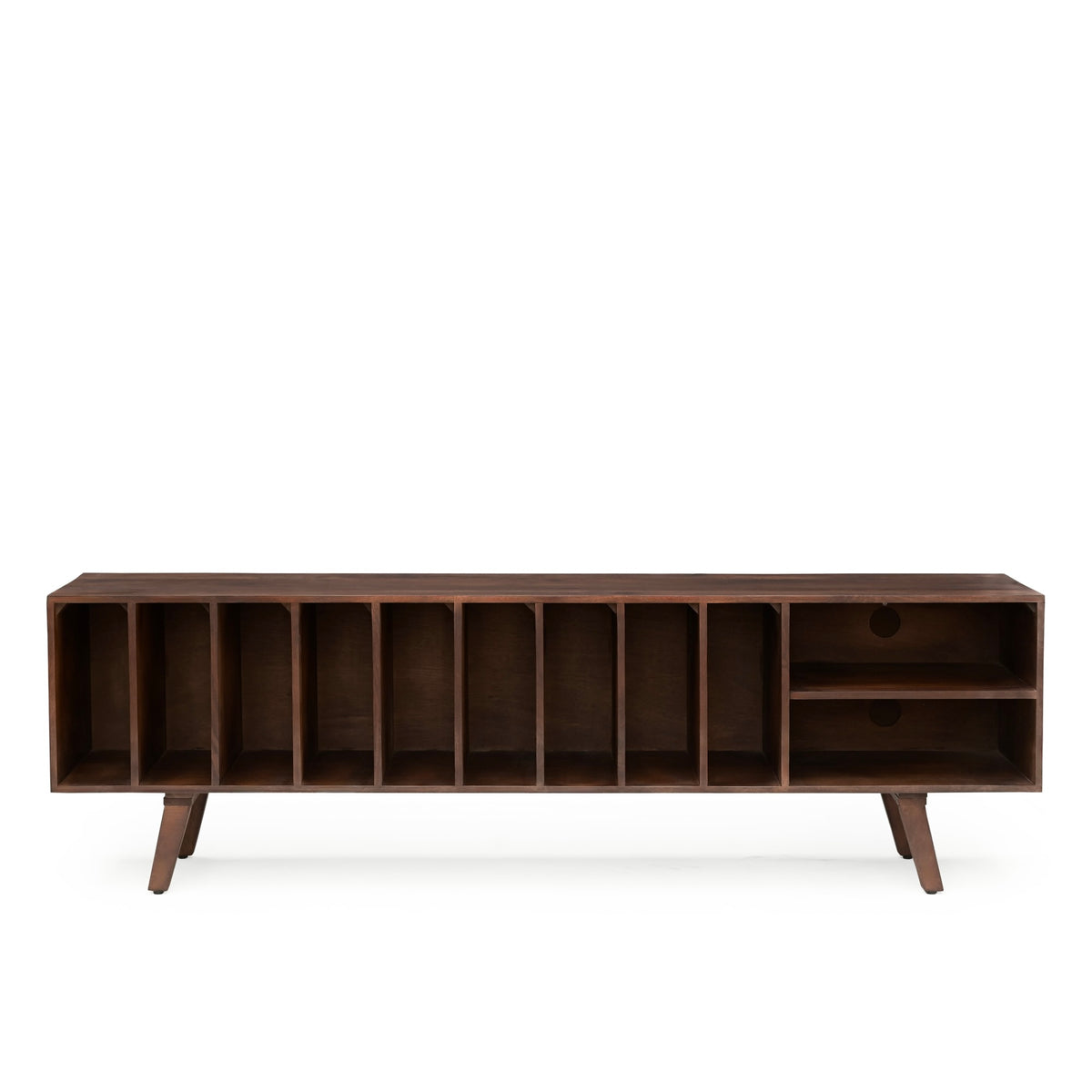 Wax Solid Mango Wood XL Vinyl Storage TV Stand (190cm)