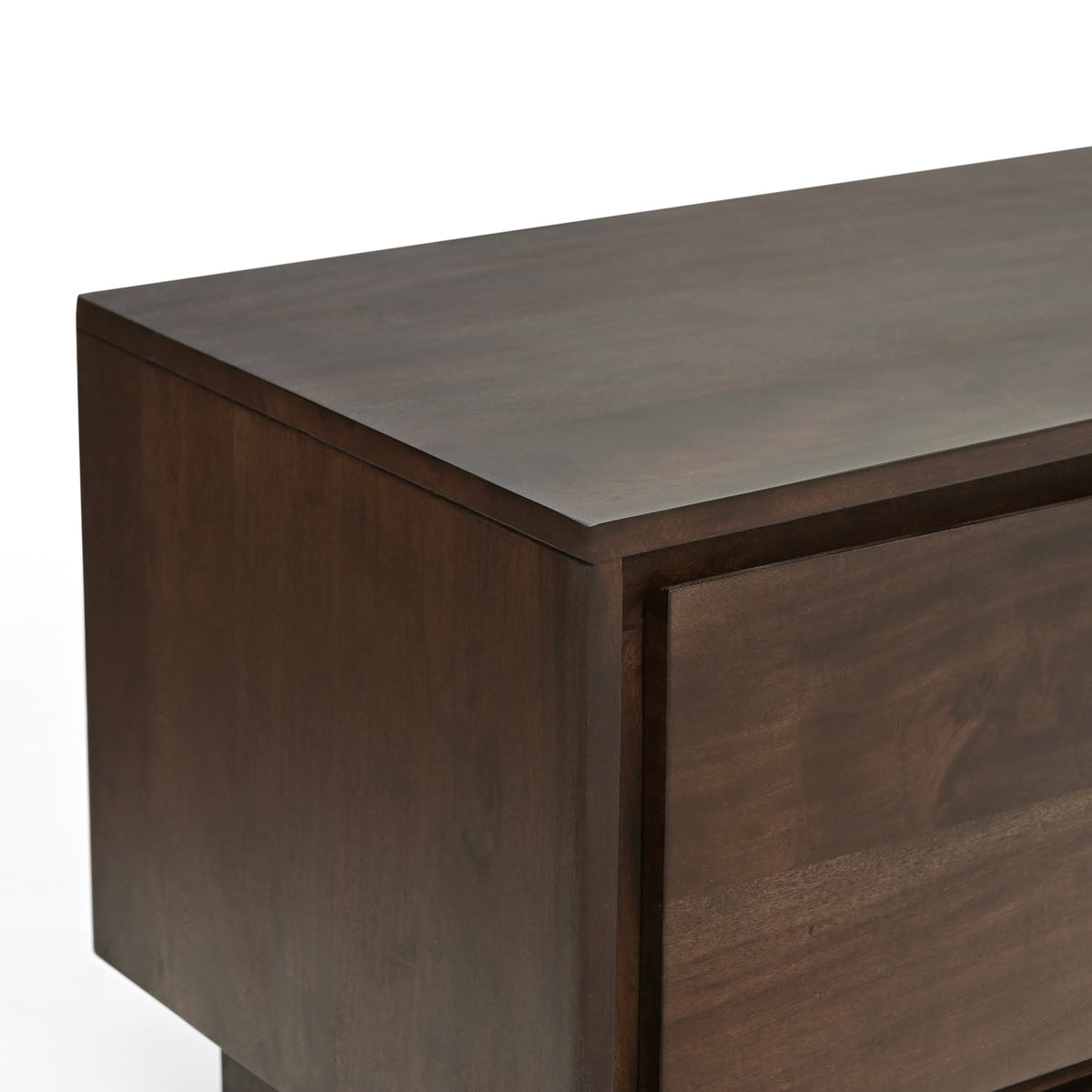 Kawa Solid Acacia Wood 4 Door TV Unit Dark Brown (200cm)