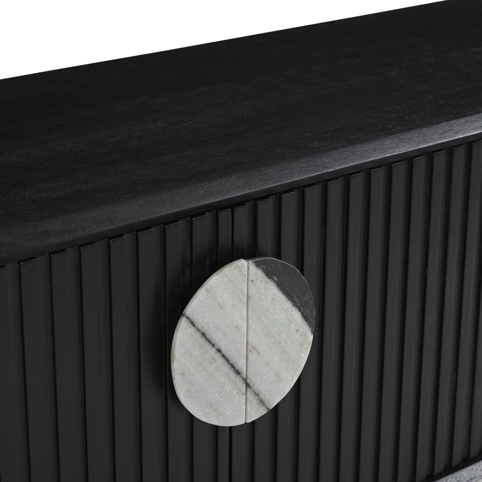 Madison Solid Mango Wood TV Unit Black