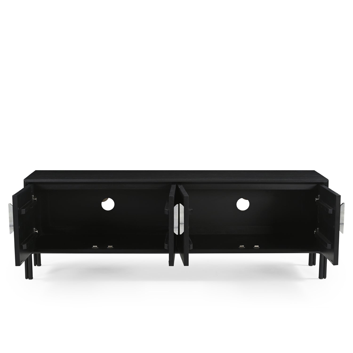 Madison Solid Mango Wood TV Unit Black