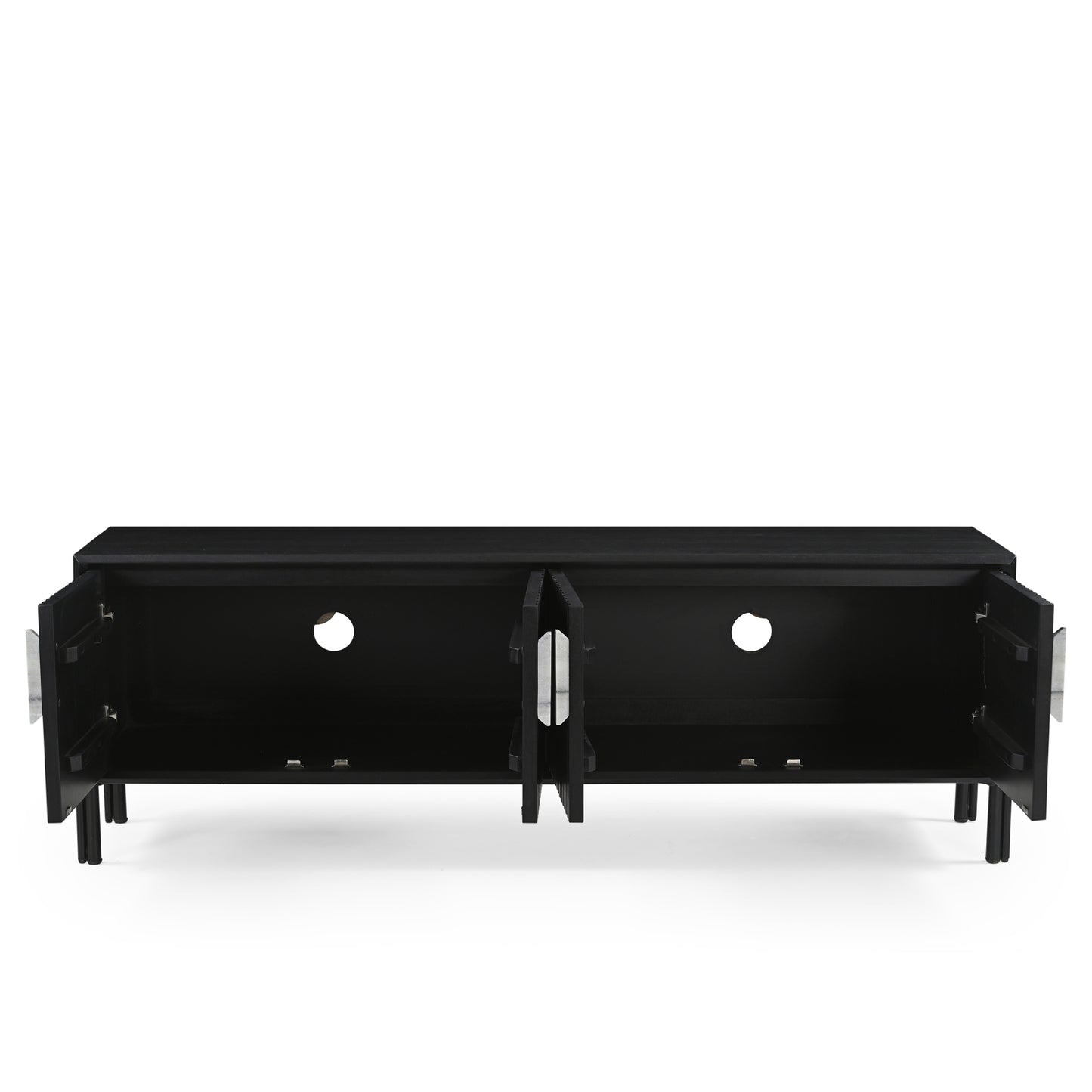 Madison Solid Mango Wood TV Unit Black
