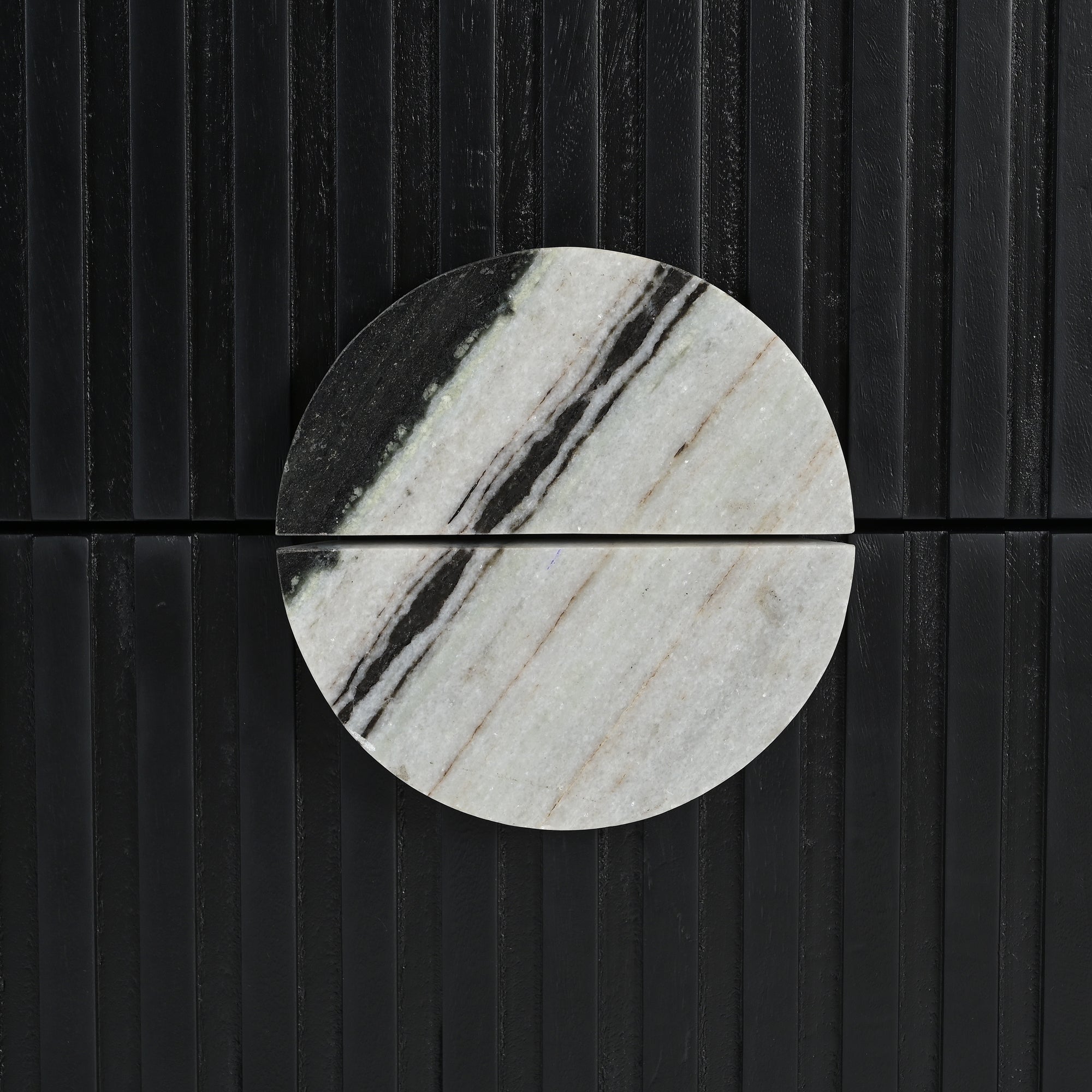 Madison Solid Mango Wood Bedside Table in Black