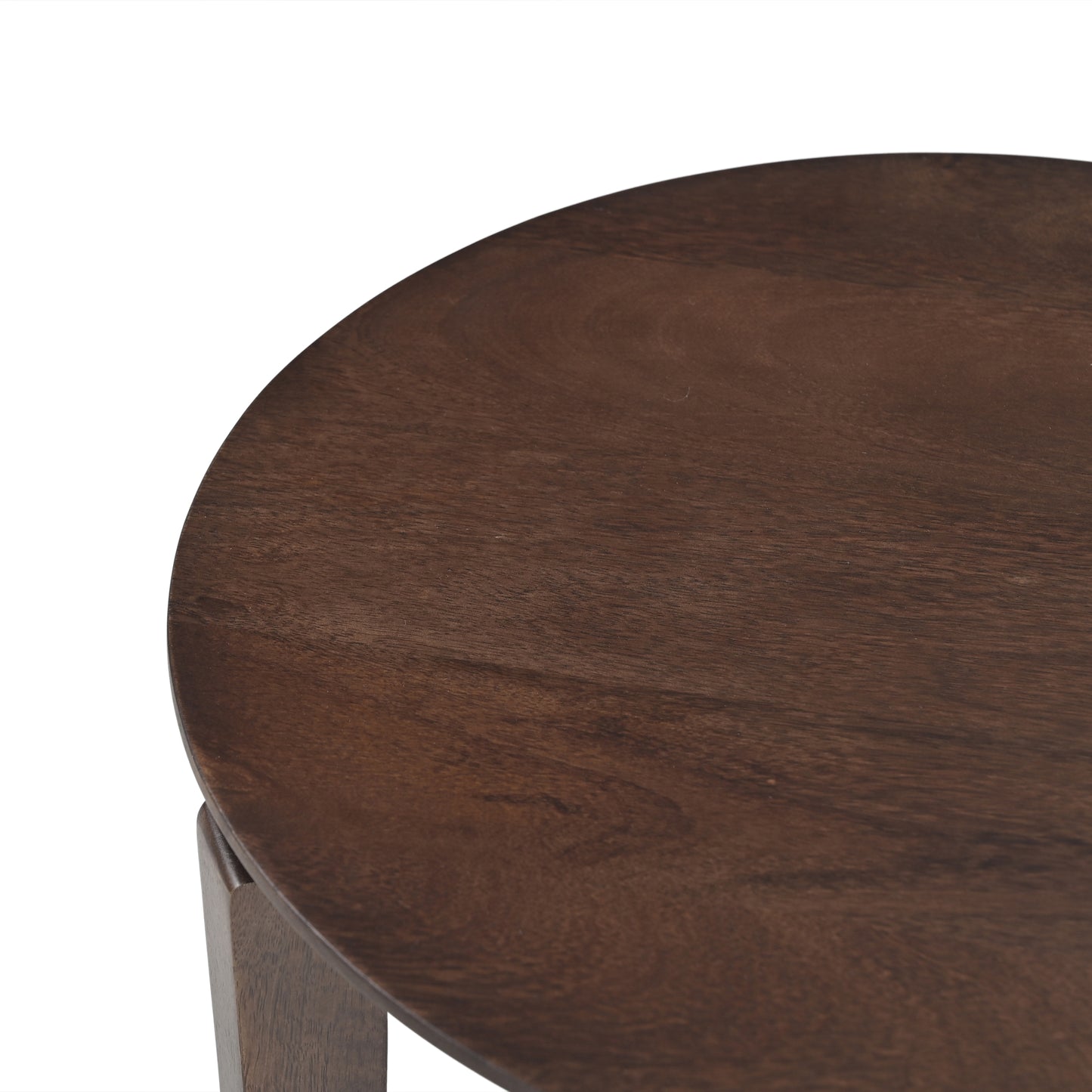 Yuji Solid Mango Wood Side Table Walnut