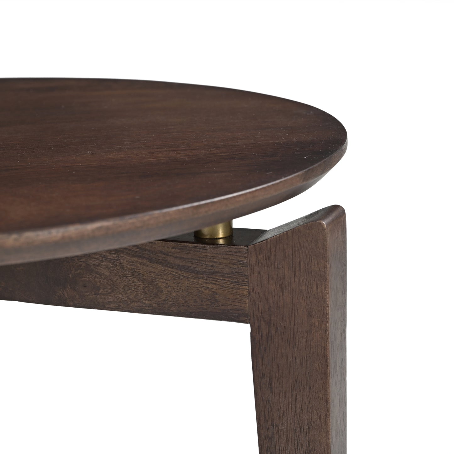 Yuji Solid Mango Wood Side Table Walnut